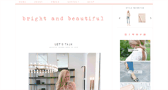 Desktop Screenshot of brightandbeautifulblog.com